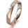 Ring 18 Karat Rotgold/950 Platin 4.0 mm sandmatt 1 Brillant G vs 0,025ct