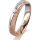 Ring 18 Karat Rotgold/950 Platin 4.0 mm kristallmatt 1 Brillant G vs 0,025ct