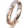 Ring 18 Karat Rotgold/950 Platin 4.0 mm diamantmatt 1 Brillant G vs 0,025ct