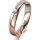 Ring 18 Karat Rotgold/950 Platin 4.0 mm poliert 1 Brillant G vs 0,050ct