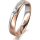 Ring 18 Karat Rotgold/950 Platin 4.0 mm l&auml;ngsmatt 1 Brillant G vs 0,050ct