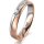 Ring 18 Karat Rotgold/950 Platin 4.0 mm sandmatt 1 Brillant G vs 0,050ct