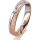 Ring 18 Karat Rotgold/950 Platin 4.0 mm kreismatt 1 Brillant G vs 0,050ct