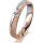Ring 18 Karat Rotgold/950 Platin 4.0 mm kristallmatt 1 Brillant G vs 0,050ct