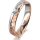 Ring 18 Karat Rotgold/950 Platin 4.0 mm diamantmatt 1 Brillant G vs 0,050ct