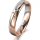 Ring 18 Karat Rotgold/950 Platin 4.0 mm poliert 3 Brillanten G vs Gesamt 0,030ct