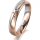 Ring 18 Karat Rotgold/950 Platin 4.0 mm l&auml;ngsmatt 3 Brillanten G vs Gesamt 0,030ct
