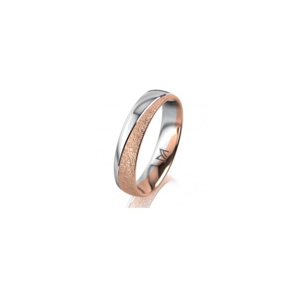Ring 18 Karat Rotgold/950 Platin 4.5 mm kreismatt