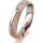 Ring 18 Karat Rotgold/950 Platin 4.5 mm kristallmatt