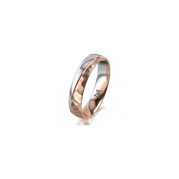 Ring 18 Karat Rotgold/950 Platin 4.5 mm diamantmatt