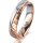 Ring 18 Karat Rotgold/950 Platin 4.5 mm diamantmatt