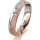Ring 18 Karat Rotgold/950 Platin 4.5 mm kristallmatt 1 Brillant G vs 0,025ct