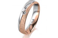 Ring 18 Karat Rotgold/950 Platin 4.5 mm kreismatt 1...