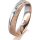 Ring 18 Karat Rotgold/950 Platin 4.5 mm kristallmatt 1 Brillant G vs 0,050ct