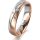 Ring 18 Karat Rotgold/950 Platin 4.5 mm l&auml;ngsmatt 3 Brillanten G vs Gesamt 0,035ct