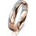 Ring 18 Karat Rotgold/950 Platin 4.5 mm poliert 4 Brillanten G vs Gesamt 0,025ct