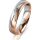 Ring 18 Karat Rotgold/950 Platin 4.5 mm längsmatt 4 Brillanten G vs Gesamt 0,025ct