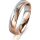 Ring 18 Karat Rotgold/950 Platin 4.5 mm l&auml;ngsmatt 4 Brillanten G vs Gesamt 0,025ct