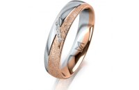 Ring 18 Karat Rotgold/950 Platin 4.5 mm kreismatt 4...