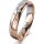Ring 18 Karat Rotgold/950 Platin 4.5 mm poliert 5 Brillanten G vs Gesamt 0,045ct