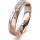 Ring 18 Karat Rotgold/950 Platin 4.5 mm sandmatt 5 Brillanten G vs Gesamt 0,045ct