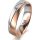 Ring 18 Karat Rotgold/950 Platin 5.0 mm l&auml;ngsmatt