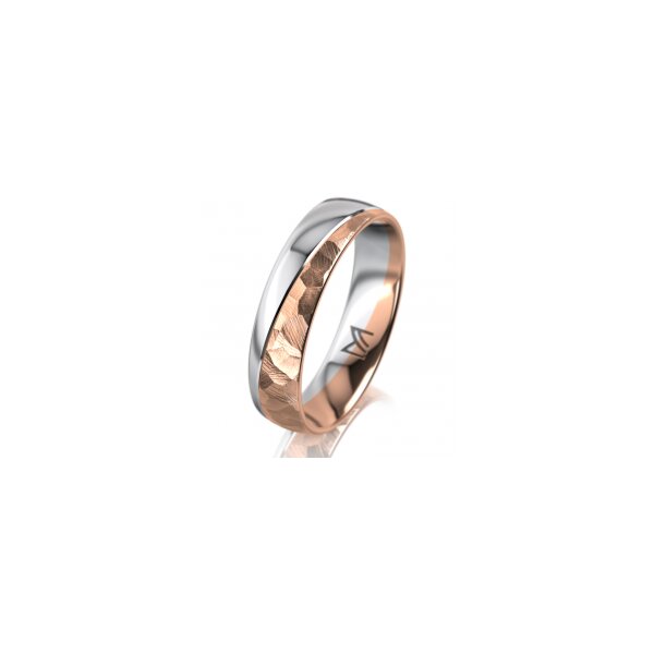 Ring 18 Karat Rotgold/950 Platin 5.0 mm diamantmatt