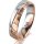 Ring 18 Karat Rotgold/950 Platin 5.0 mm diamantmatt