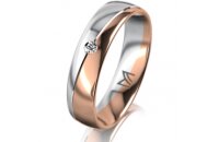 Ring 18 Karat Rotgold/950 Platin 5.0 mm poliert 1...