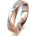 Ring 18 Karat Rotgold/950 Platin 5.0 mm kreismatt 1 Brillant G vs 0,025ct