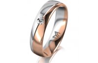 Ring 18 Karat Rotgold/950 Platin 5.0 mm poliert 1...