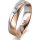 Ring 18 Karat Rotgold/950 Platin 5.0 mm l&auml;ngsmatt 1 Brillant G vs 0,050ct
