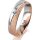Ring 18 Karat Rotgold/950 Platin 5.0 mm kreismatt 1 Brillant G vs 0,050ct
