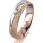 Ring 18 Karat Rotgold/950 Platin 5.0 mm kristallmatt 1 Brillant G vs 0,050ct