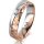 Ring 18 Karat Rotgold/950 Platin 5.0 mm diamantmatt 1 Brillant G vs 0,050ct