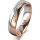 Ring 18 Karat Rotgold/950 Platin 5.0 mm poliert 5 Brillanten G vs Gesamt 0,035ct