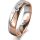 Ring 18 Karat Rotgold/950 Platin 5.0 mm poliert 5 Brillanten G vs Gesamt 0,055ct