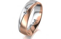Ring 18 Karat Rotgold/950 Platin 5.5 mm l&auml;ngsmatt 1...