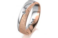 Ring 18 Karat Rotgold/950 Platin 5.5 mm kreismatt 1...