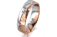 Ring 18 Karat Rotgold/950 Platin 5.5 mm diamantmatt 1...