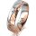 Ring 18 Karat Rotgold/950 Platin 5.5 mm diamantmatt 1 Brillant G vs 0,025ct