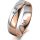 Ring 18 Karat Rotgold/950 Platin 5.5 mm poliert 1 Brillant G vs 0,050ct