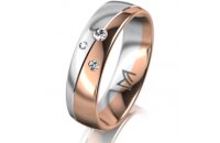 Ring 18 Karat Rotgold/950 Platin 5.5 mm poliert 3...