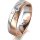 Ring 18 Karat Rotgold/950 Platin 5.5 mm l&auml;ngsmatt 3 Brillanten G vs Gesamt 0,050ct