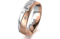 Ring 18 Karat Rotgold/950 Platin 5.5 mm sandmatt 3...