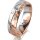 Ring 18 Karat Rotgold/950 Platin 5.5 mm diamantmatt 3 Brillanten G vs Gesamt 0,050ct