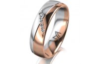 Ring 18 Karat Rotgold/950 Platin 5.5 mm poliert 5...