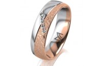 Ring 18 Karat Rotgold/950 Platin 5.5 mm kreismatt 5...