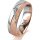 Ring 18 Karat Rotgold/950 Platin 5.5 mm kreismatt 5 Brillanten G vs Gesamt 0,045ct