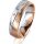Ring 18 Karat Rotgold/950 Platin 5.5 mm l&auml;ngsmatt 5 Brillanten G vs Gesamt 0,065ct